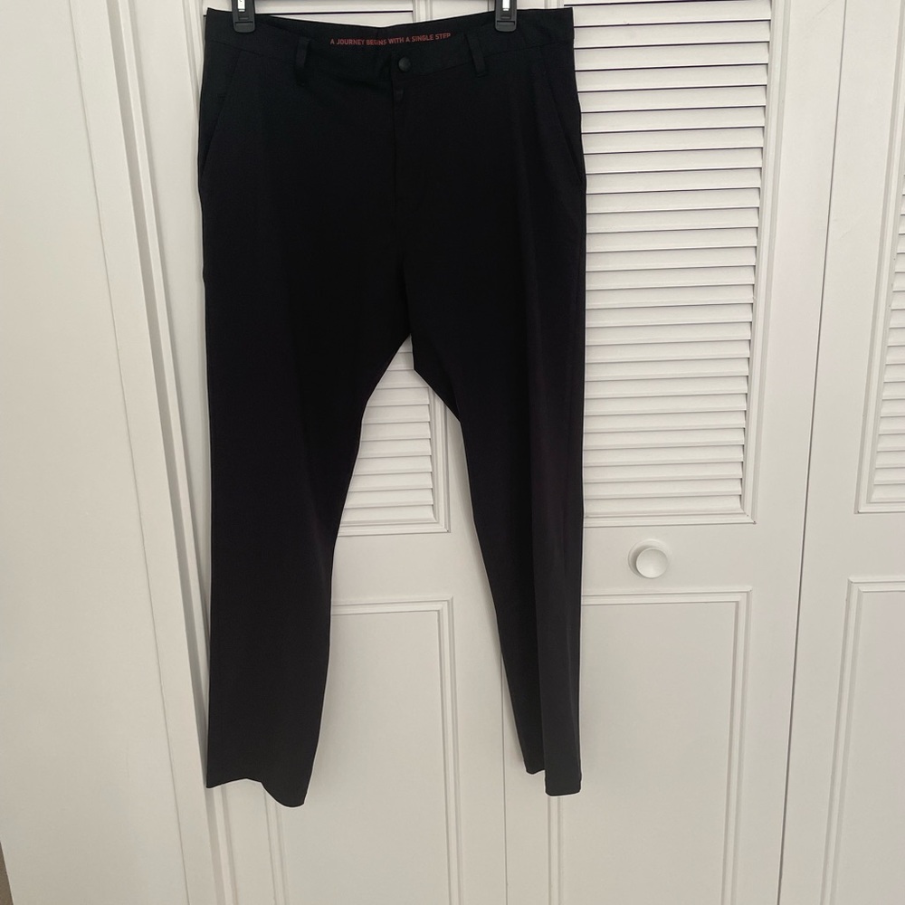 Rhone Black Commuter Slim Chino